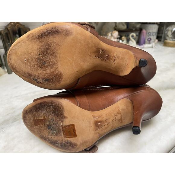 Givenchy Bootie Boot Cognac 39.5 heel ankle strap leather - Picture 12 of 13